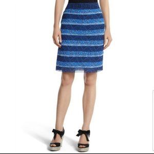 NWT WHBM Layered Pencil Skirt Blue Small